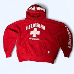 Vintage‎ Lifeguard Hoodie Sweatshirt Official Popularity Products Size M